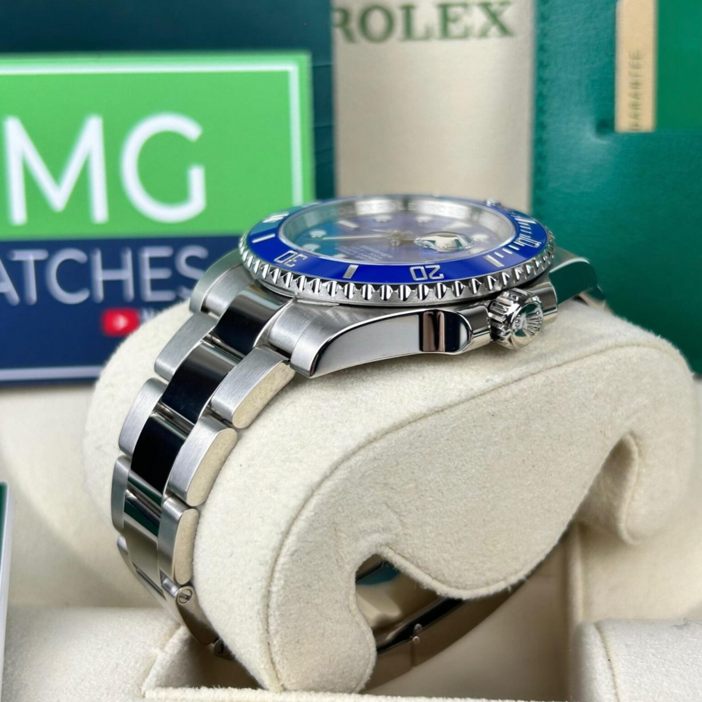 Rolex Submariner ‘Smurf’ White Gold Oyster Bracelet