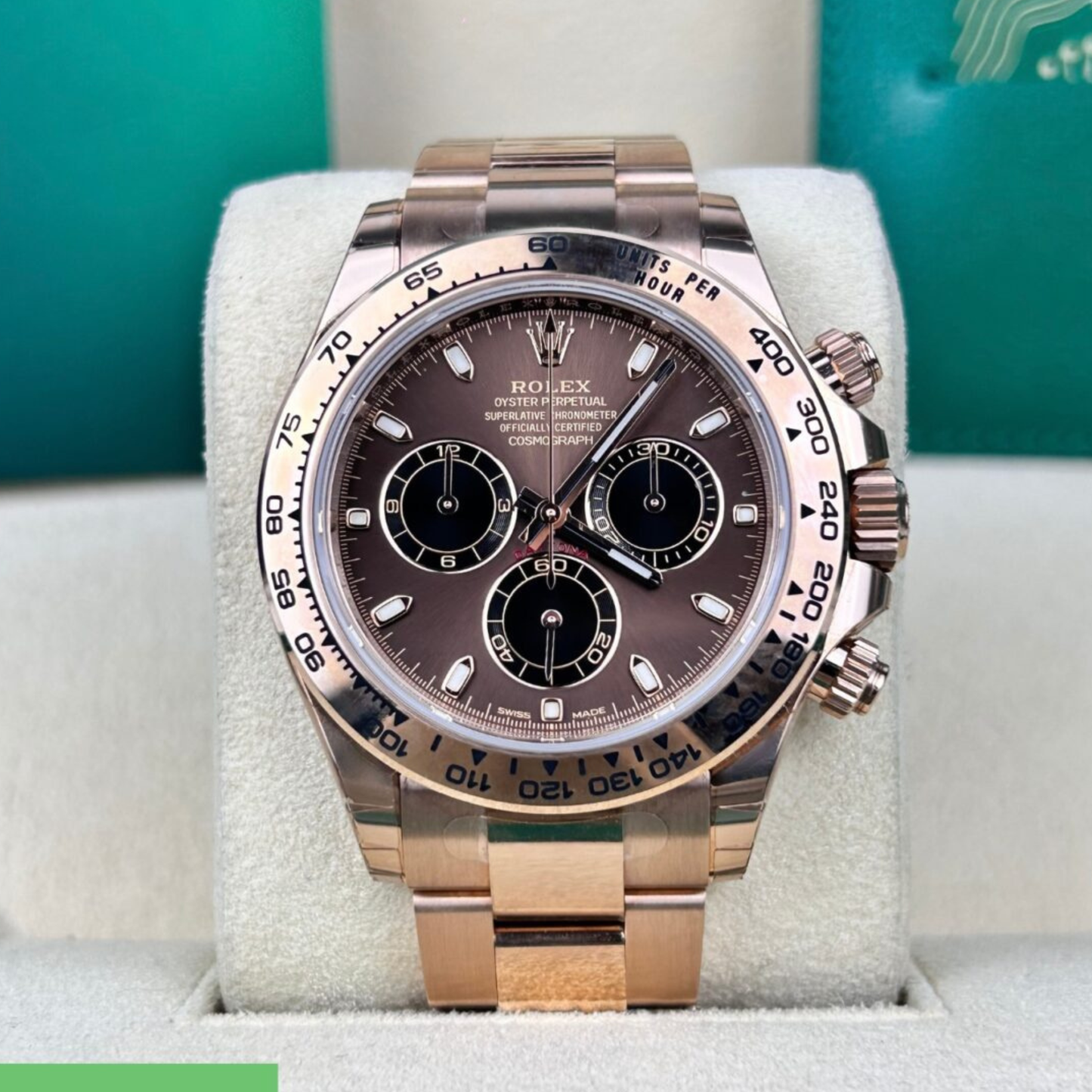 Rolex Daytona – Rose Gold Chocolate Baton Dial –