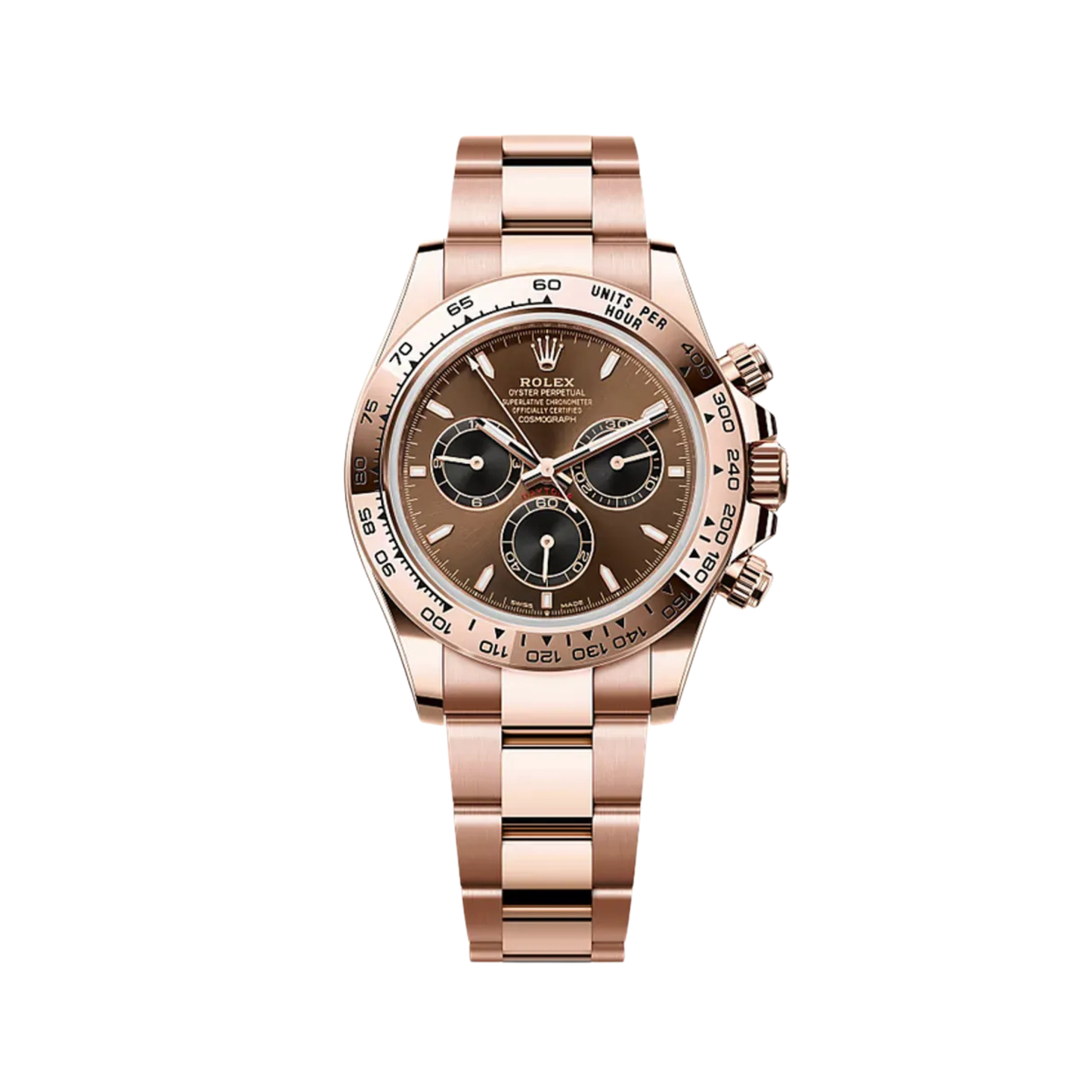 Rolex Daytona – Rose Gold Chocolate Baton Dial –