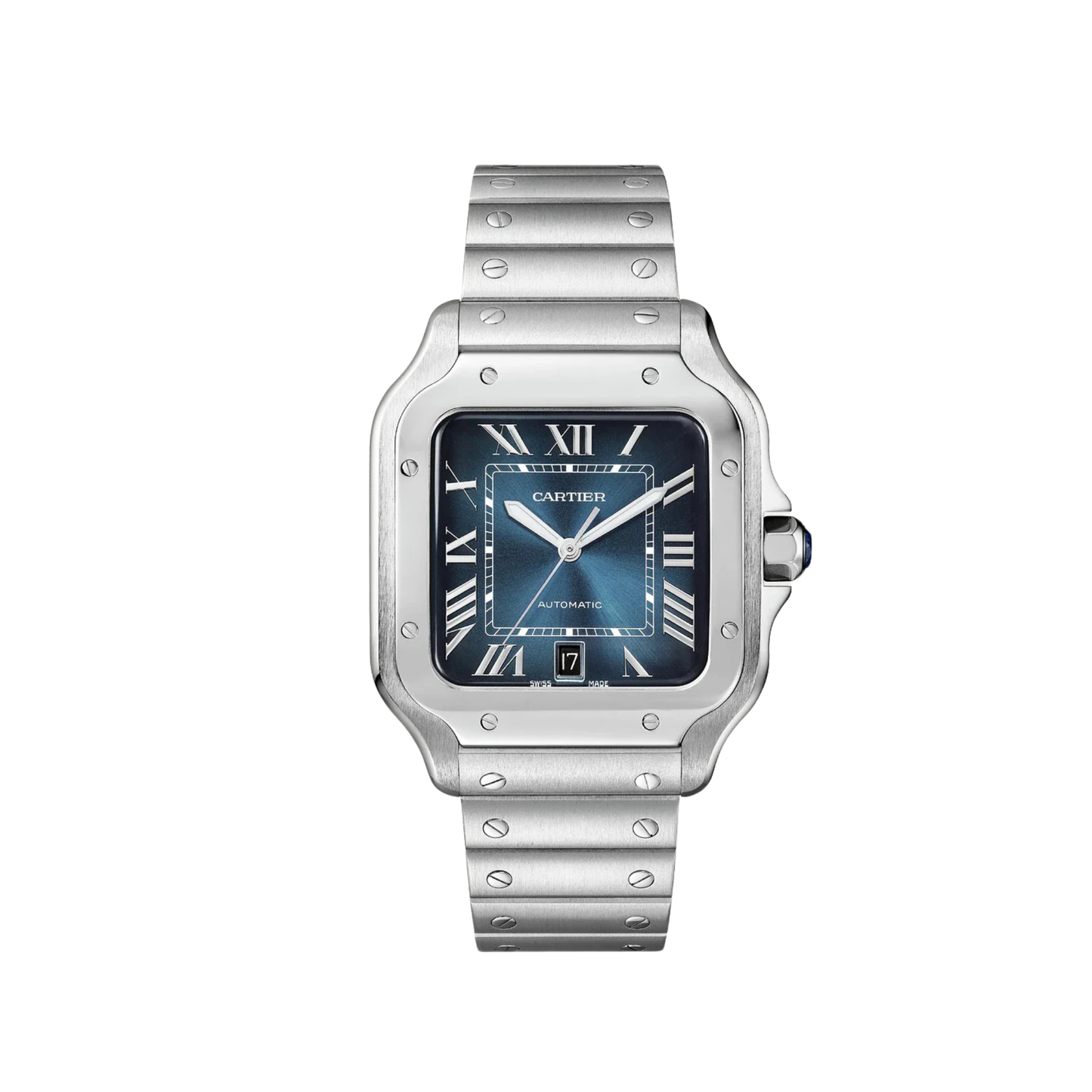 Cartier Santos Large Cadran Bleu