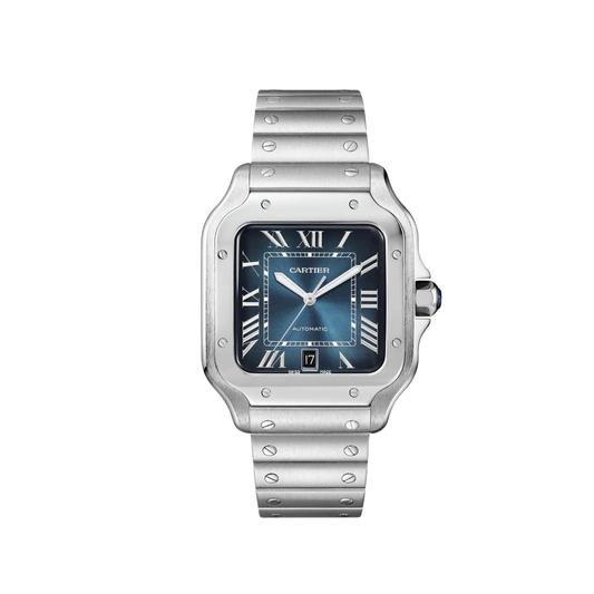 Cartier Santos Large Cadran Bleu