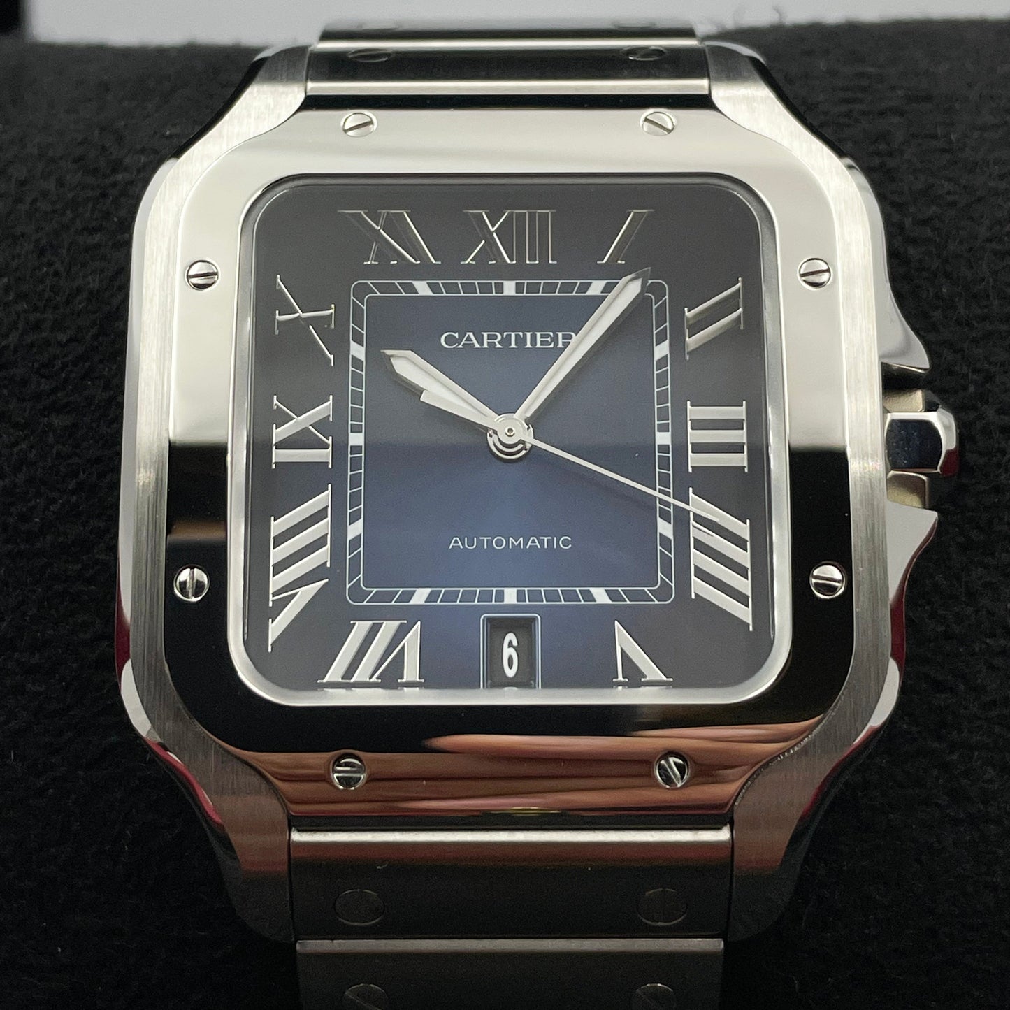 Cartier Santos Large Cadran Bleu