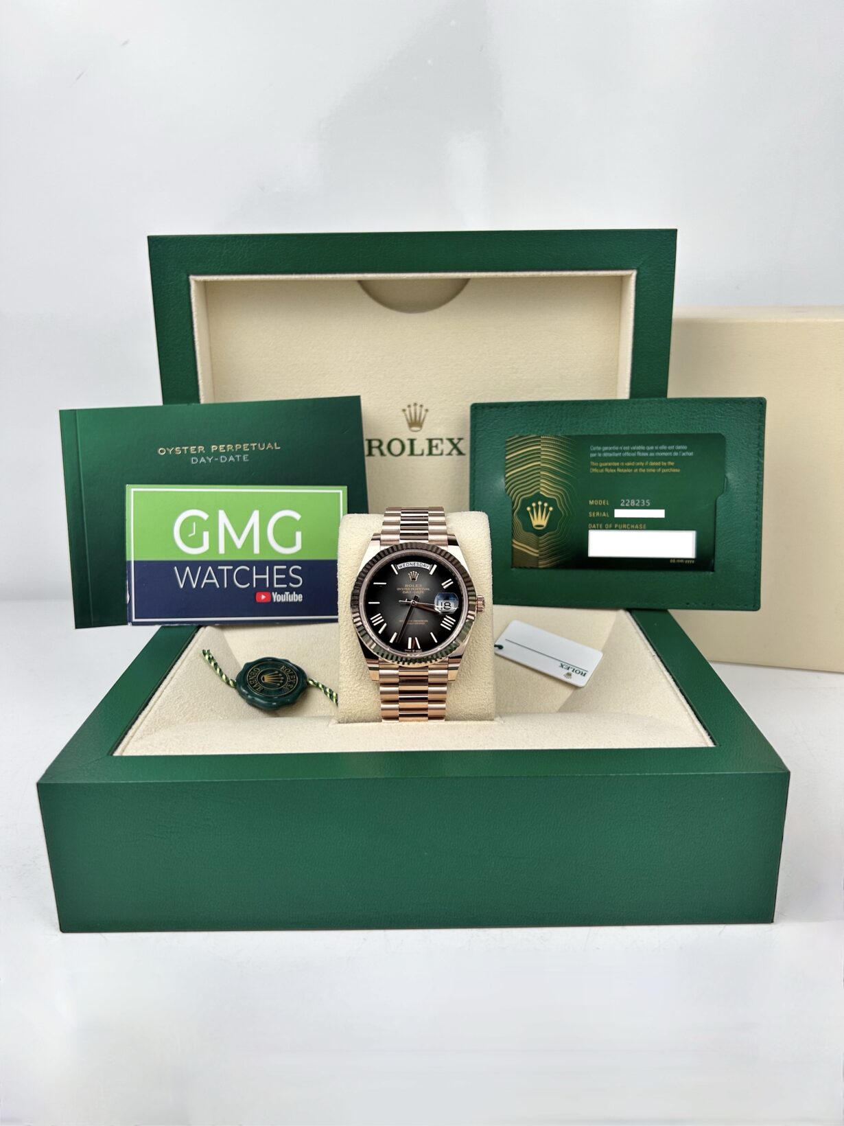 Rolex Day-Date – Rose Gold – Slate Ombre Dial –