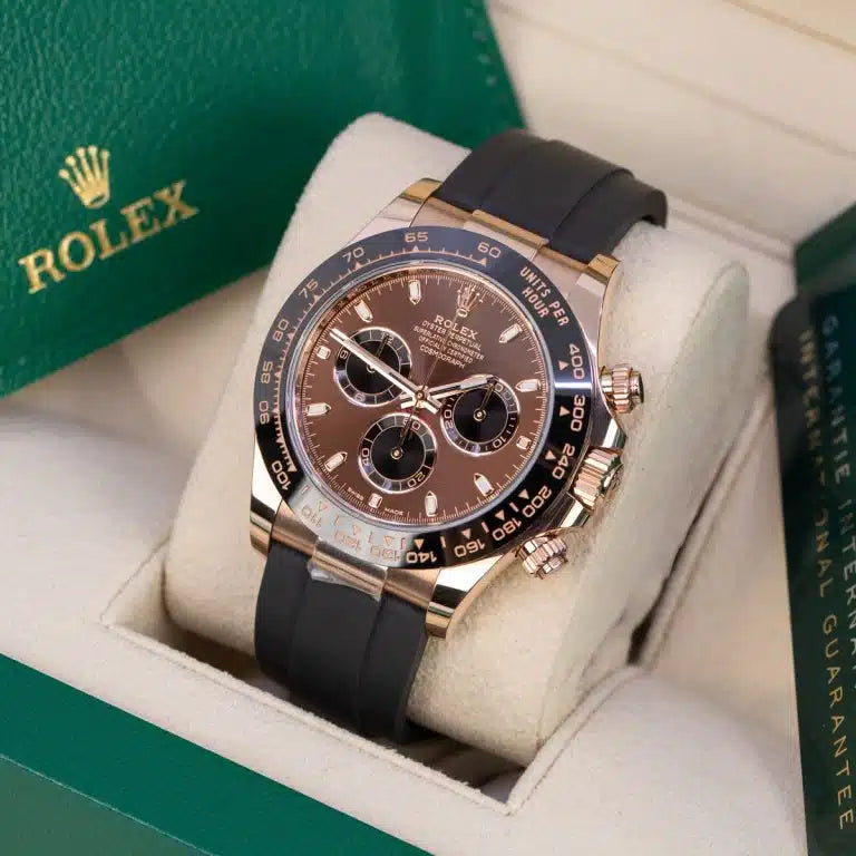 Rolex Cosmograph Daytona Chocolate Index Oysterflex Everose Gold