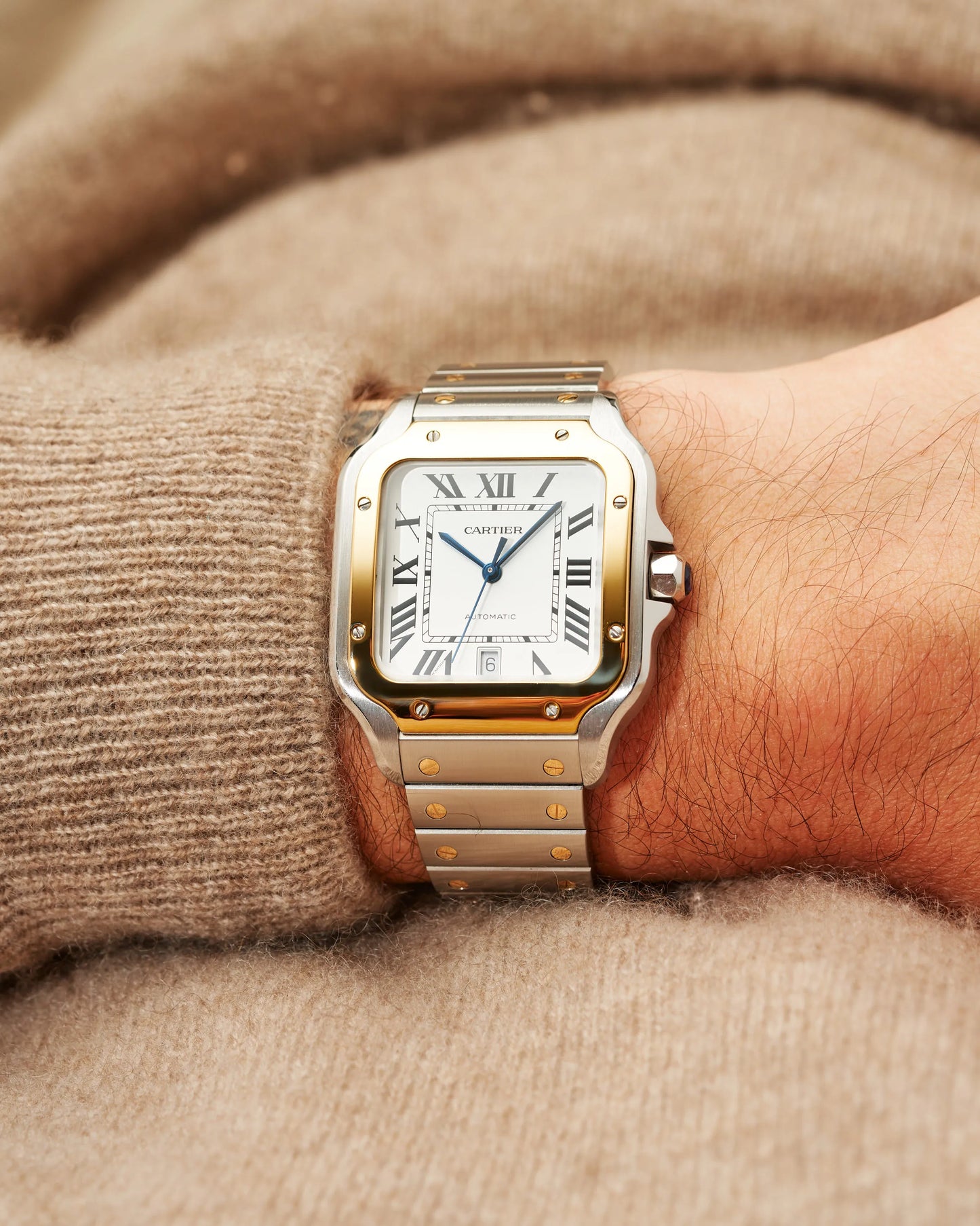 Cartier Santos de Cartier Large W2SA0009 in Yellow Gold & Steel